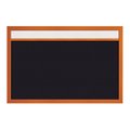 United Visual Products Hinge-less Radius Corkboard, 36"x36", Black Alum Frame/Cobalt UVEB3636R-BLACK-COBACC